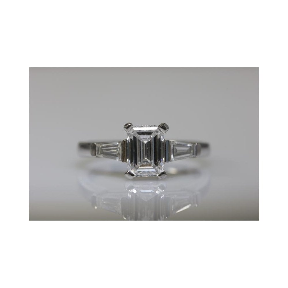Bespoke 18ct White Gold Certificated Artisan And Natural Diamond Three Stone Ring 1.37ct
