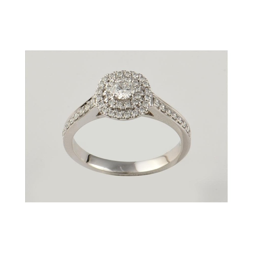 18ct White Gold Diamond Fancy Cluster Ring 0.58ct