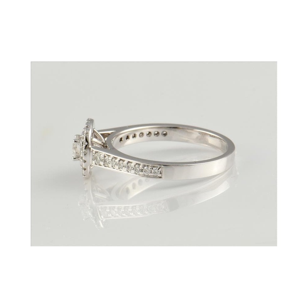 18ct White Gold Diamond Fancy Cluster Ring 0.58ct