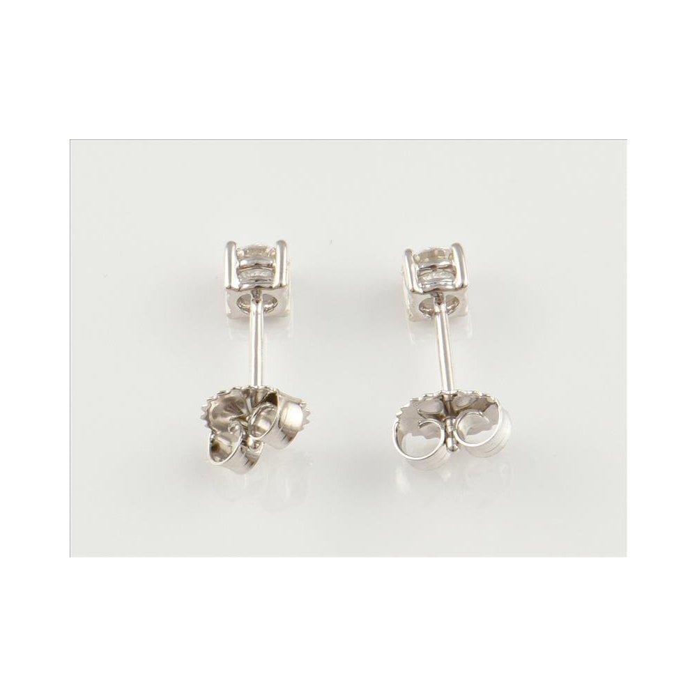 9ct White Gold Artisan Diamond Stud Earrings 0.50ct