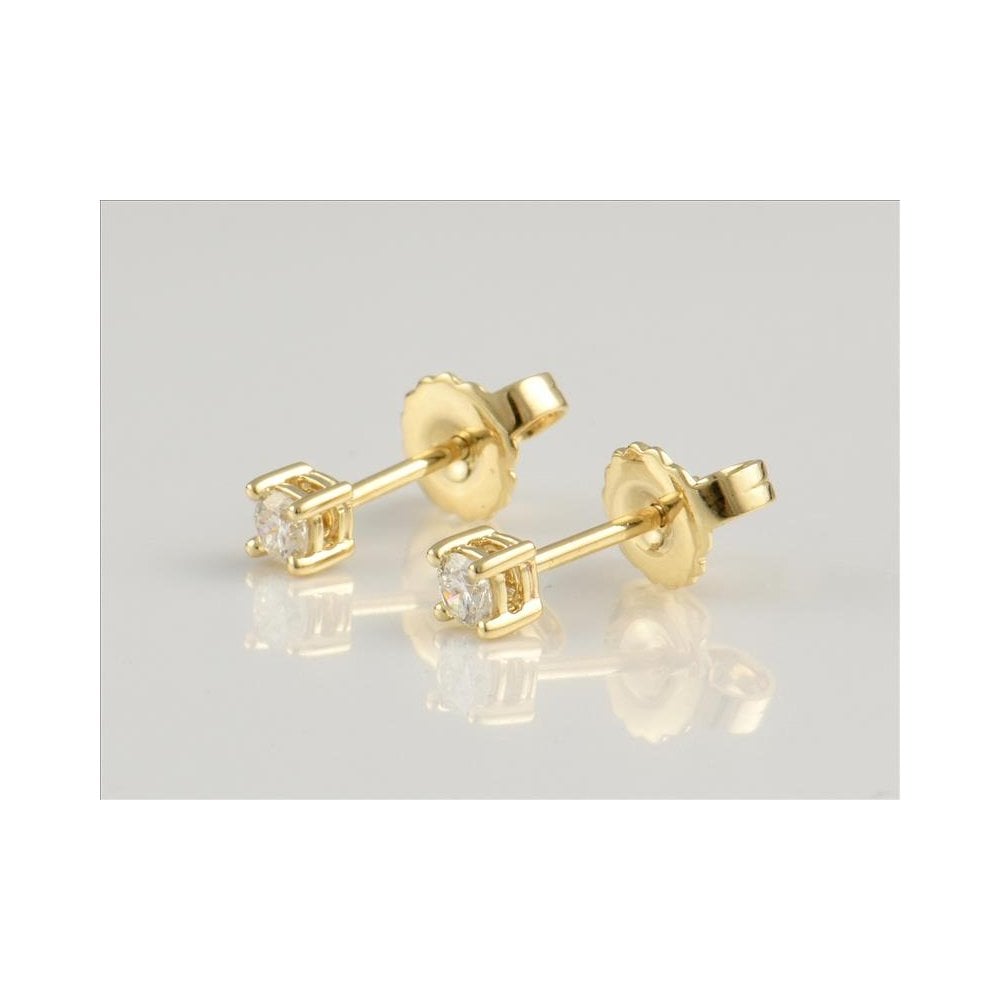 9ct Yellow Gold Diamond Stud Earrings 0.20ct