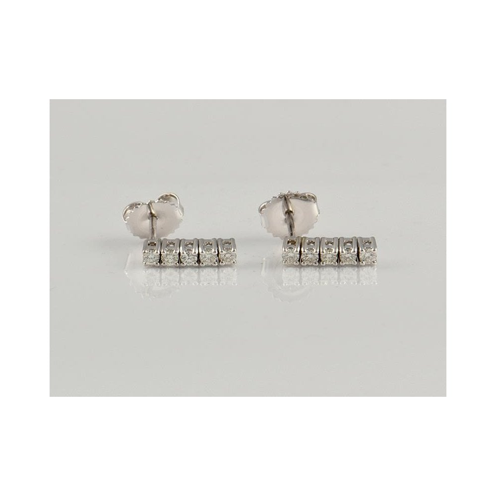 9ct White Gold Diamond Drop Earrings 0.30ct