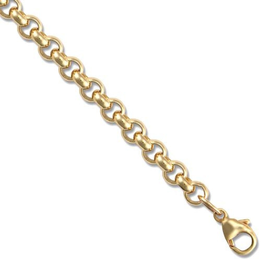 9ct Yellow Gold Round Belcher 5.2mm Gauge Chain