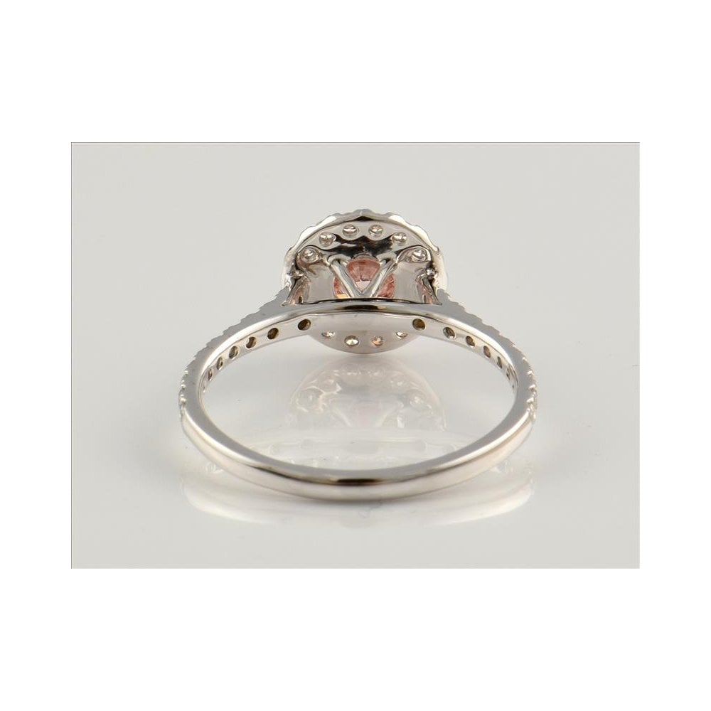 9ct White And Rose Gold IGI Certificated Artisan Diamond Cluster Ring With Diamond Set Shoulders 1.37ct