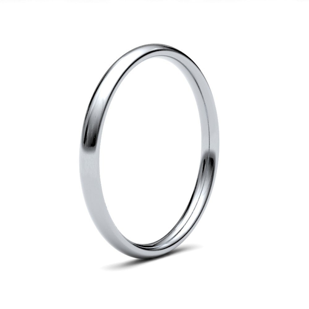 Platinum Standard Weight Court Profile Mirror Finish Wedding Ring