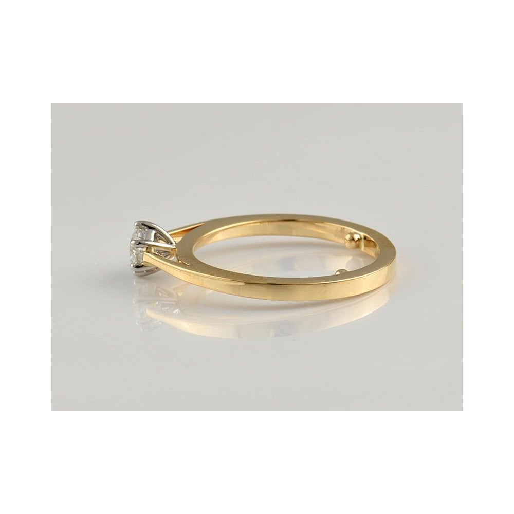 18ct Yellow Gold IGI Certificated Artisan Diamond Solitaire Ring 0.50ct