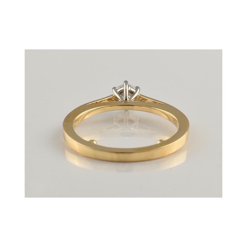 18ct Yellow Gold IGI Certificated Artisan Diamond Solitaire Ring 0.50ct