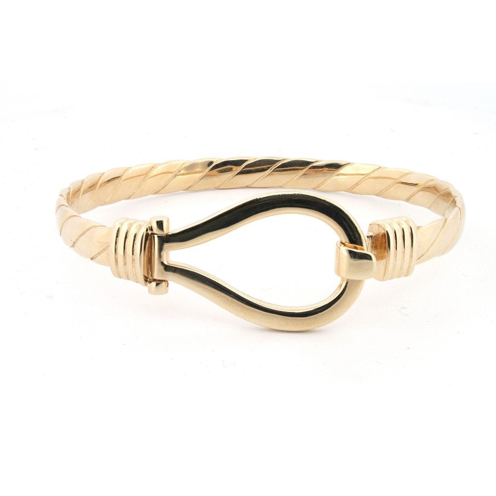 9ct Yellow gents hook bangle