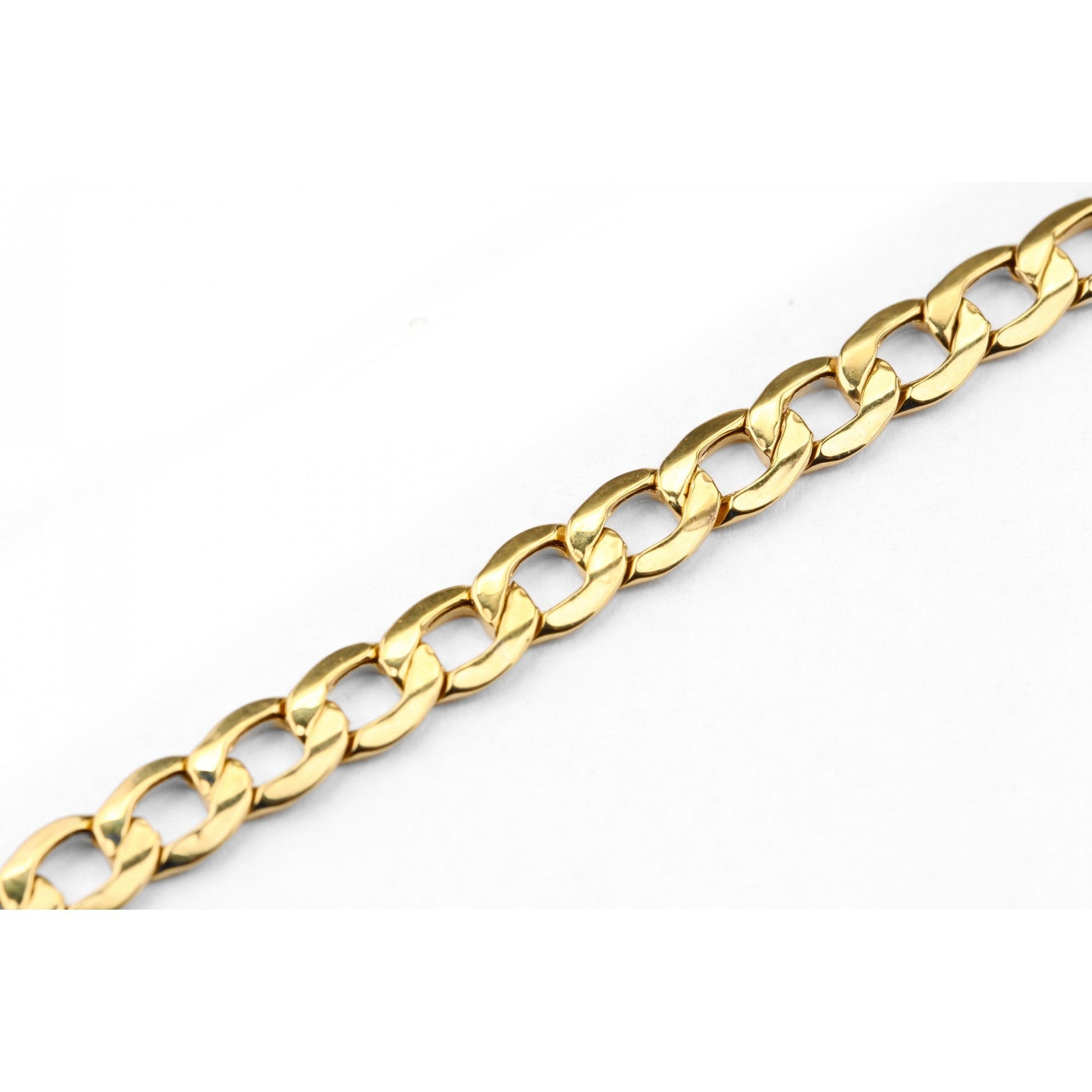 9ct Yellow Gold Hollow Curb Chain Weight of 8.3gr and 24 Inch Length By SPARKLD