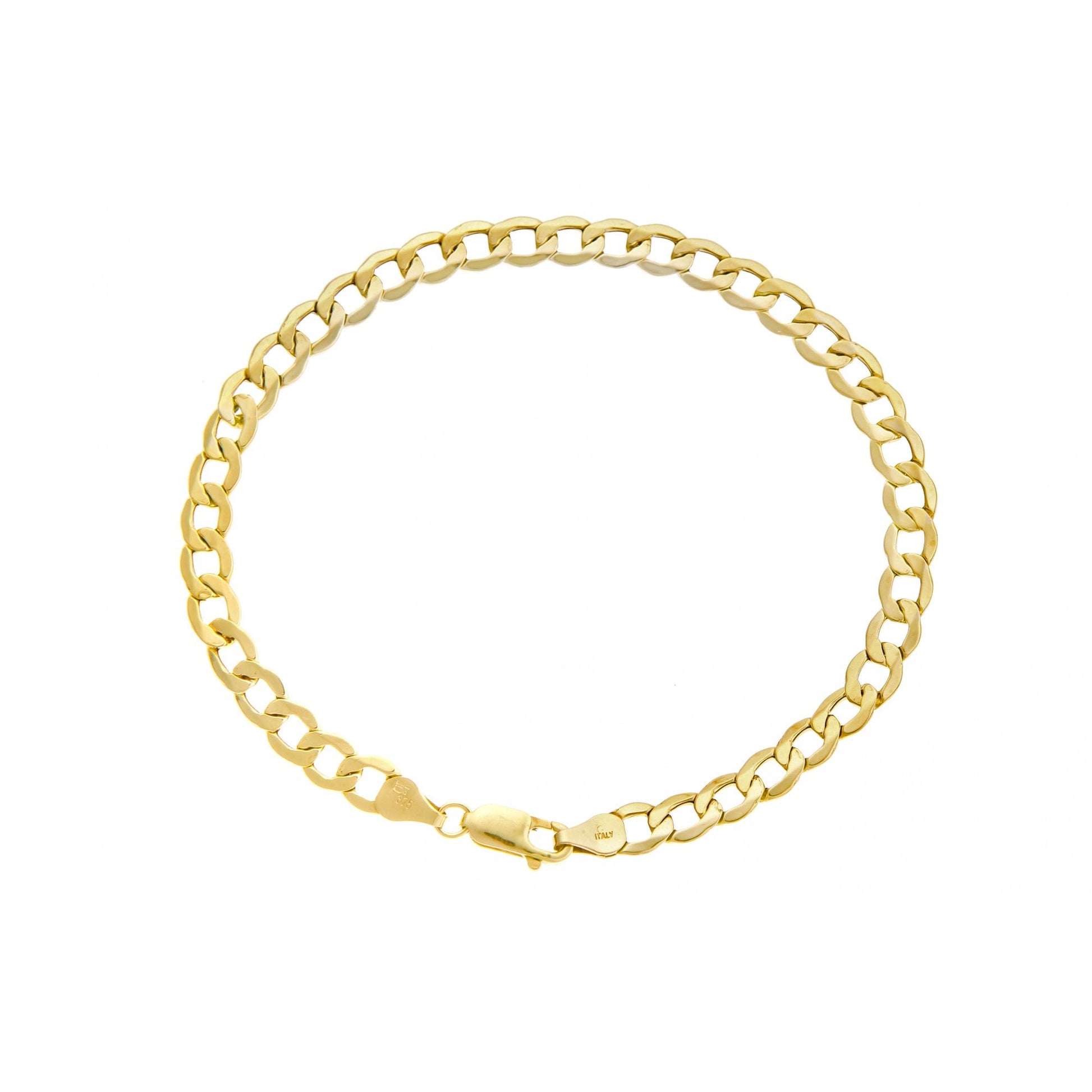 9ct Yellow Gold Hollow Curb Chain Weight of 8.3gr and 24 Inch Length By SPARKLD