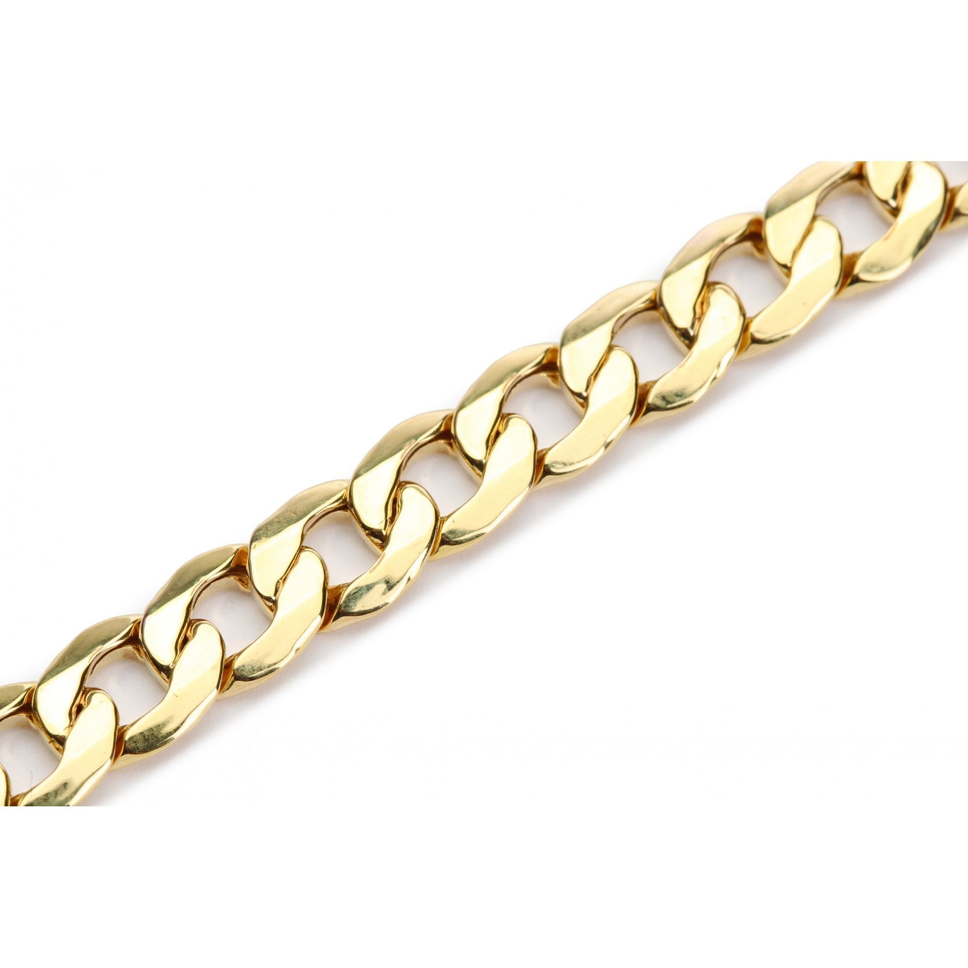 9ct Yellow Gold Hollow Curb Bracelet Weight of 6.6gr and 8.5 Inch Length By SPARKLD