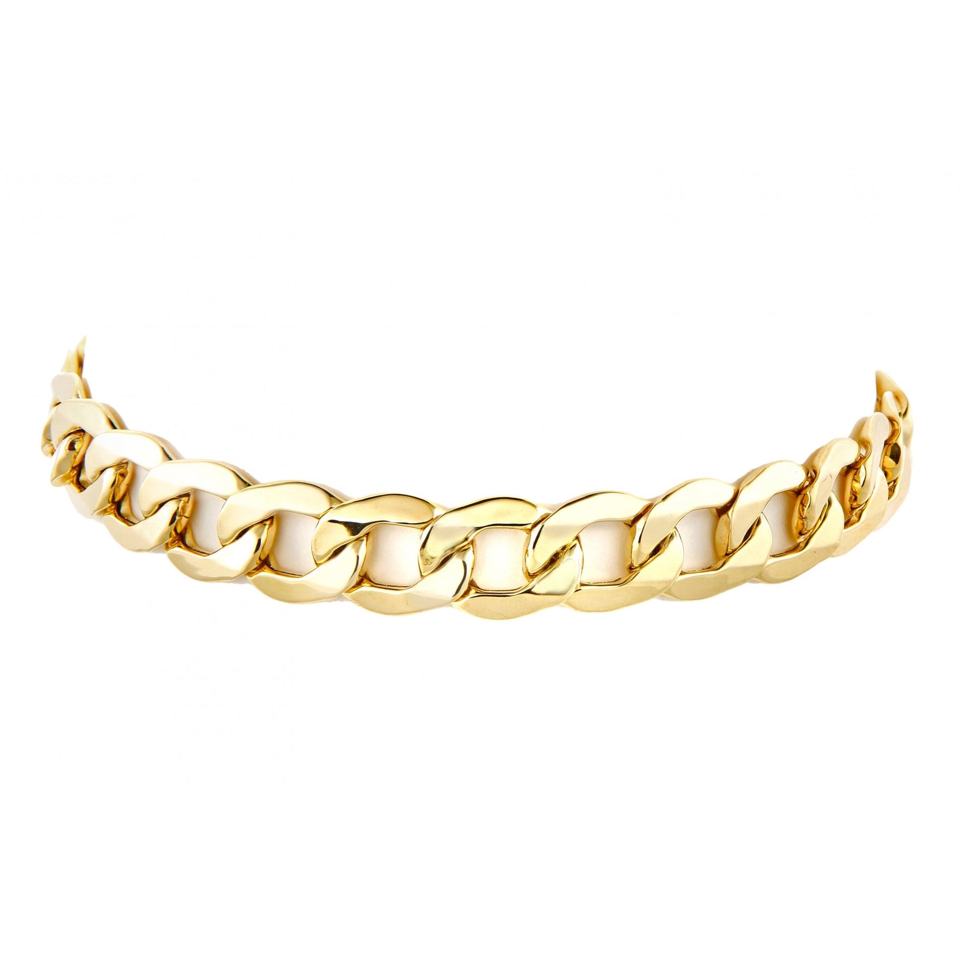 9ct Yellow Gold Hollow Curb Bracelet of Weight9.5gr and 8.5 Inch Length By SPARKLD