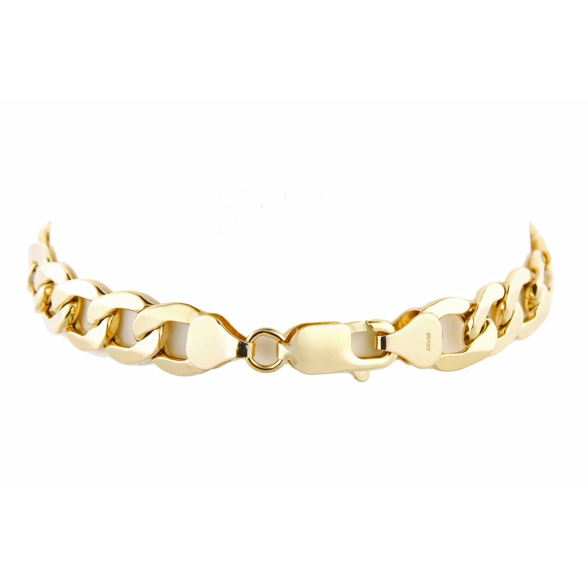 9ct Yellow Gold Hollow Curb Bracelet of Weight9.5gr and 8.5 Inch Length By SPARKLD