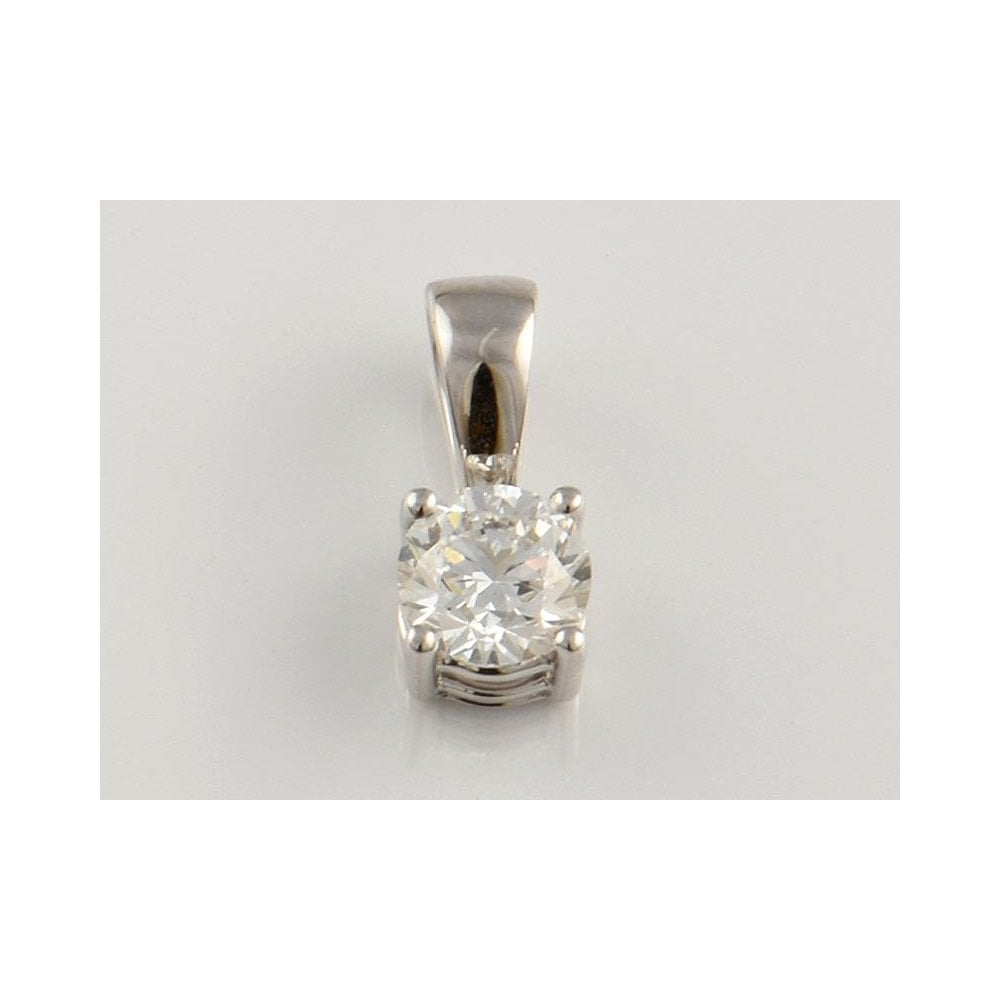 9ct White Gold Artisan Diamond Pendant 0.53ct