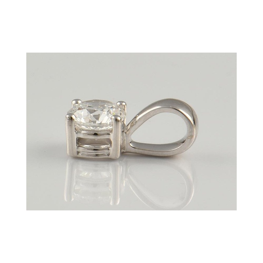 9ct White Gold Artisan Diamond Pendant 0.53ct