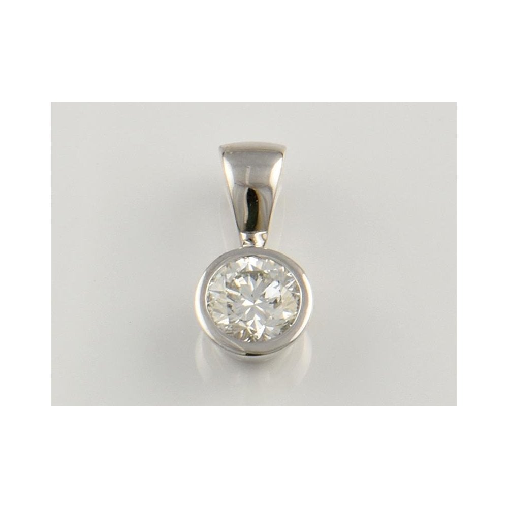 9ct White Gold Artisan Diamond Pendant 0.52ct