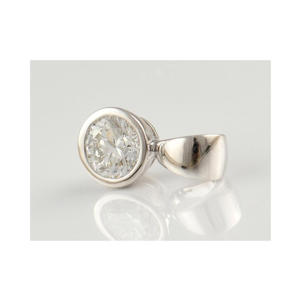 9ct White Gold Artisan Diamond Pendant 0.52ct