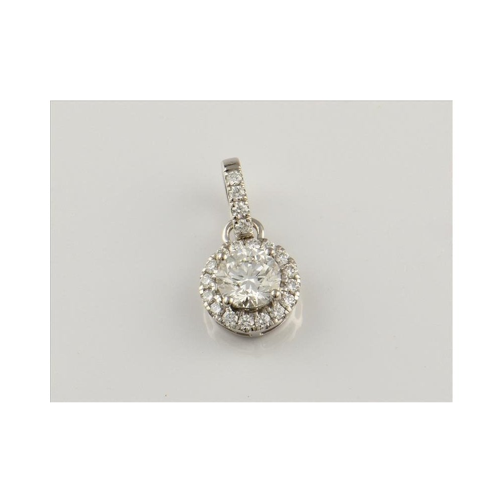 Platinum Diamond Cluster Pendant 0.93ct