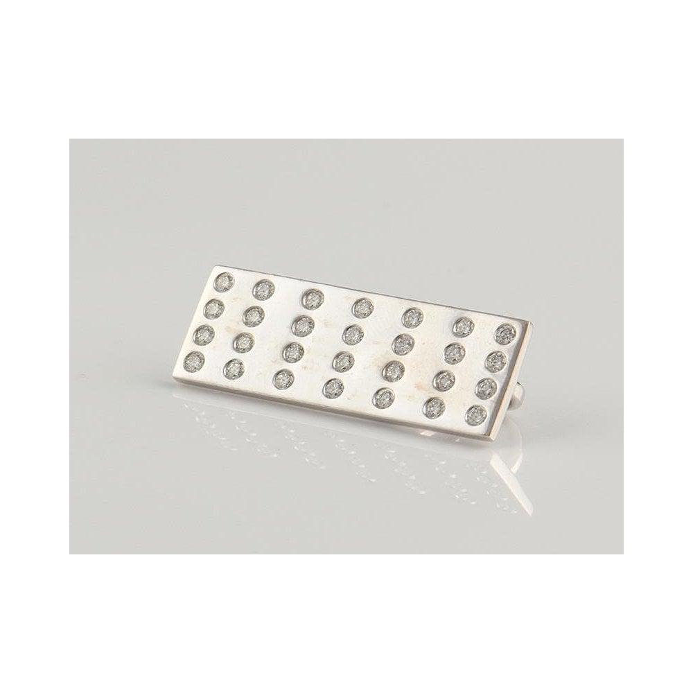 18ct White Gold Contemporary Diamond Pendant 0.68ct