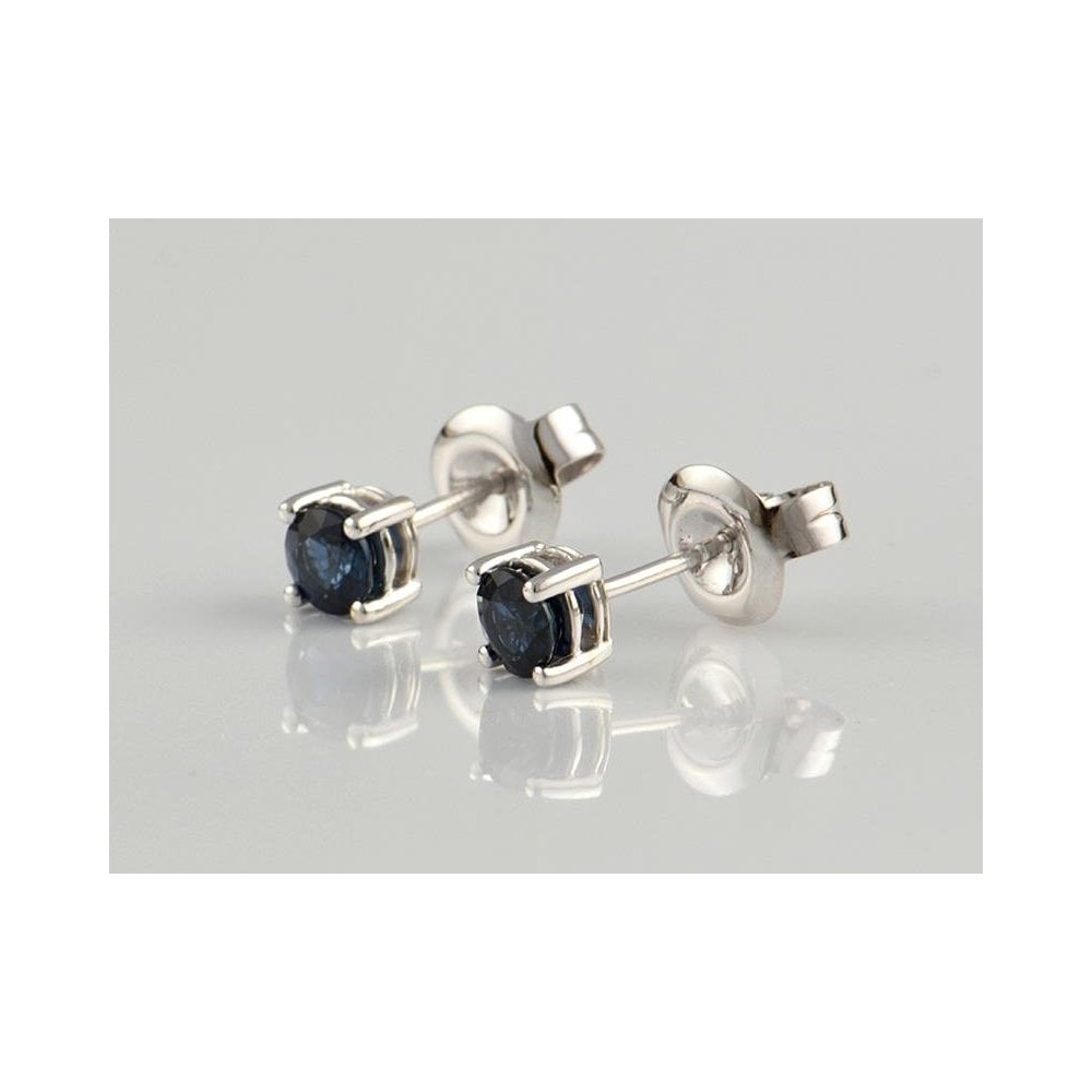 14ct White Gold Sapphire Stud Earrings 1.10ct