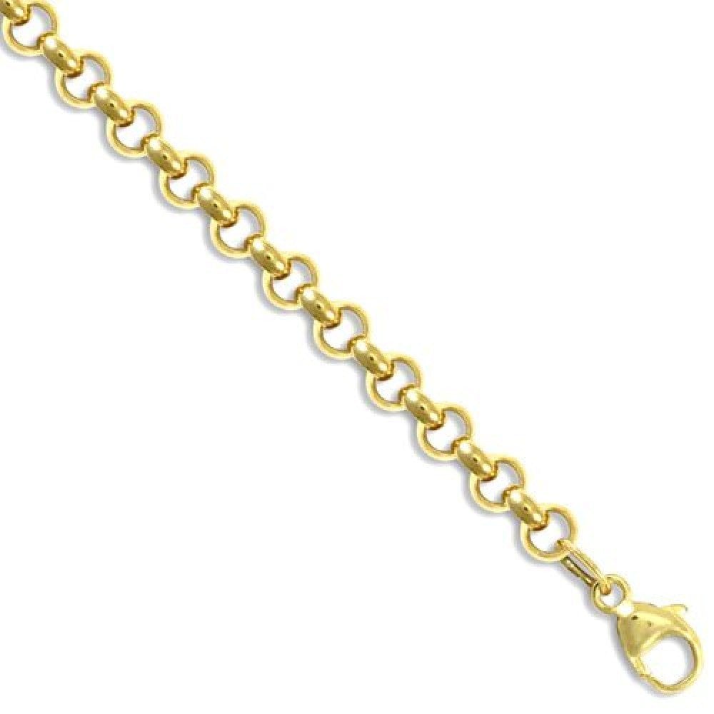 9ct Yellow Gold Round Belcher 3.4mm Gauge Chain 24 inch