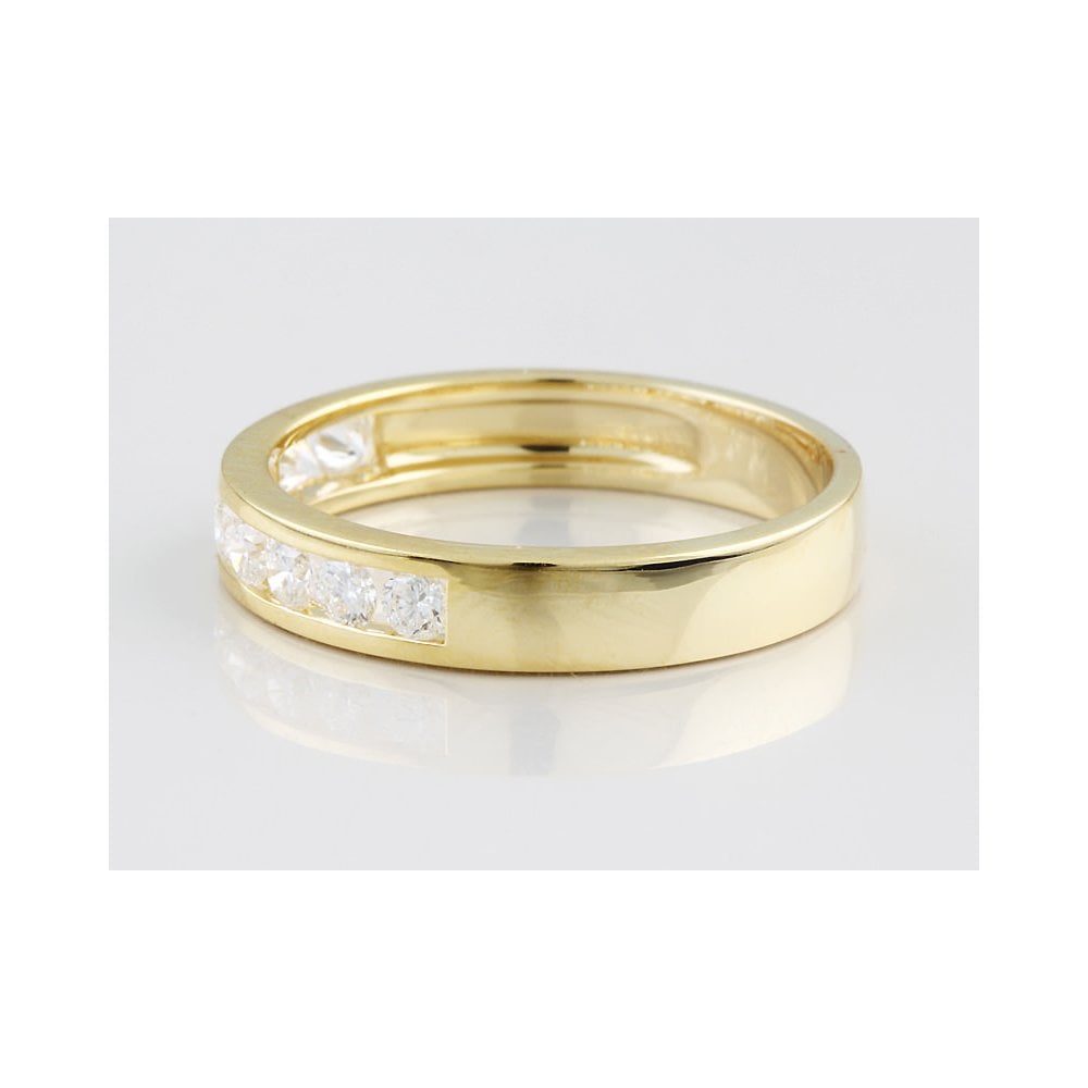 9ct Yellow gold Half Eternity Ring 0.50ct