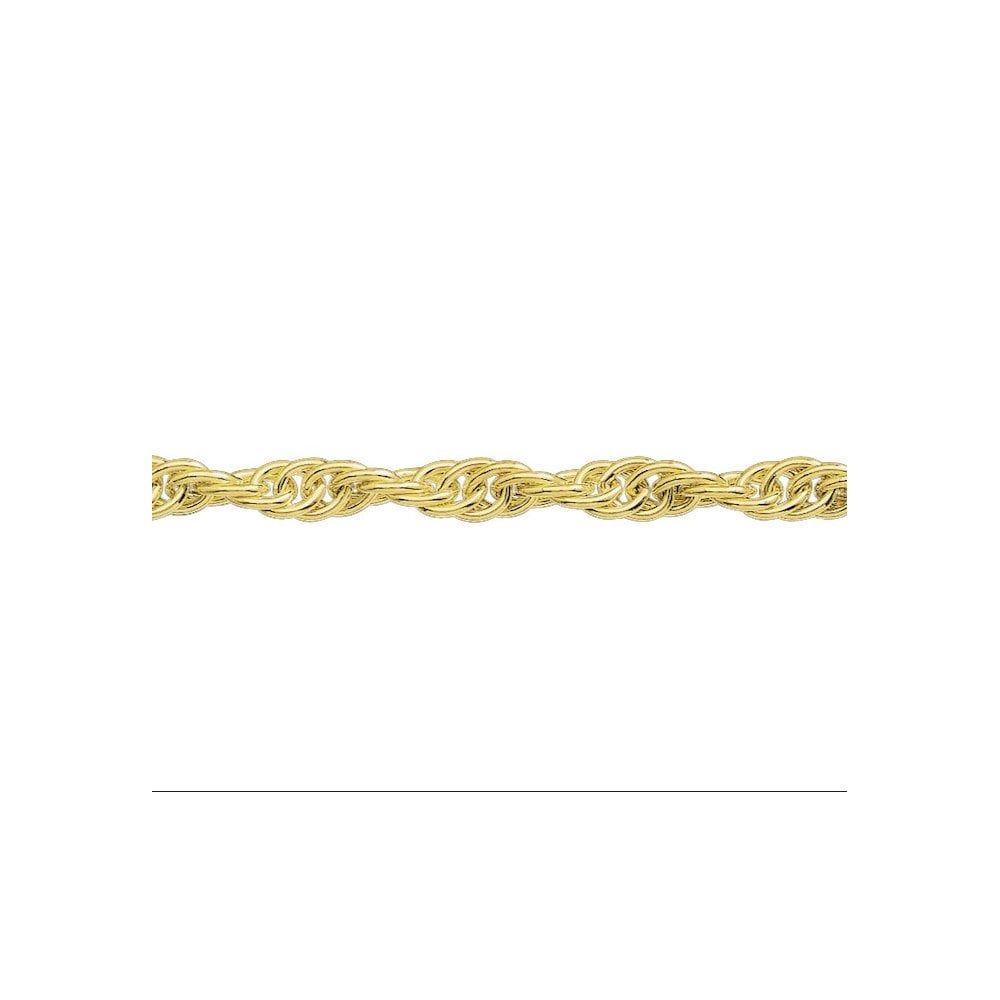 9ct Yellow Gold Prince Of Wales Rope Chain, 5.3mm Gauge