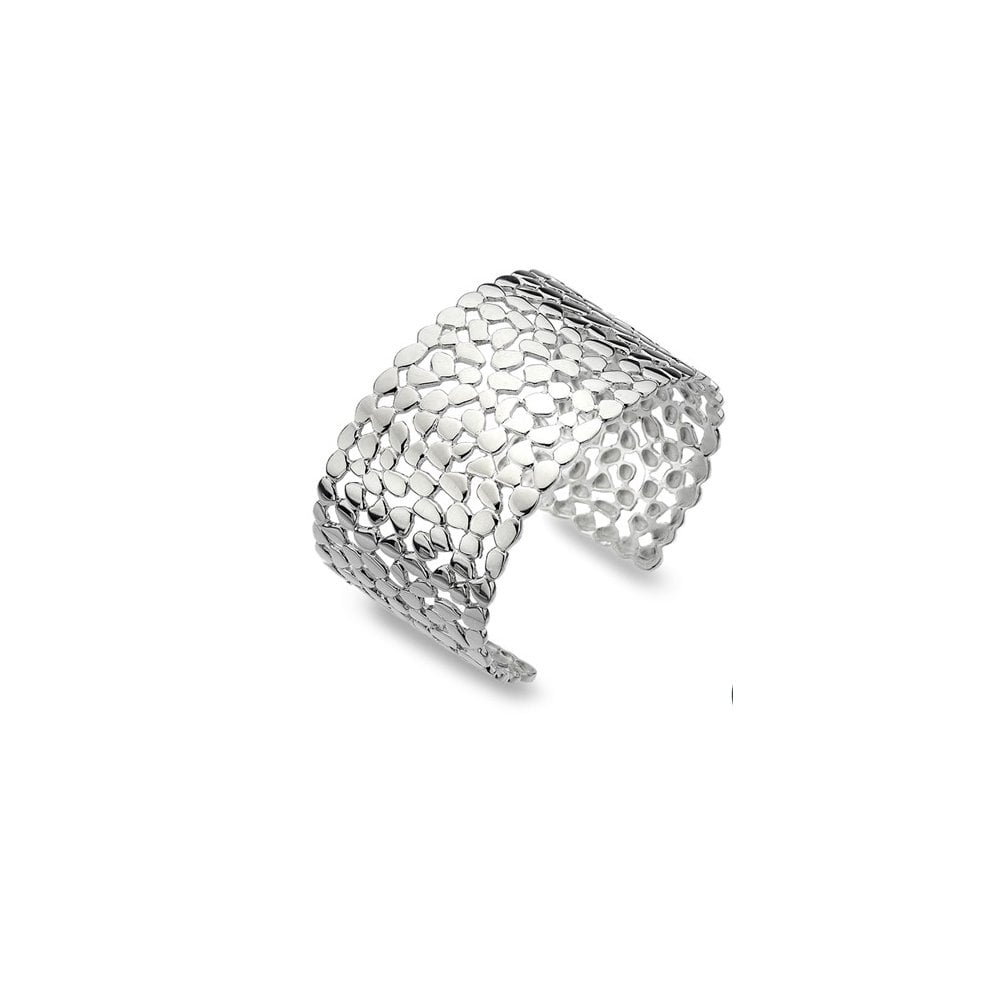 Contempory Design Silver Cuff Bangle