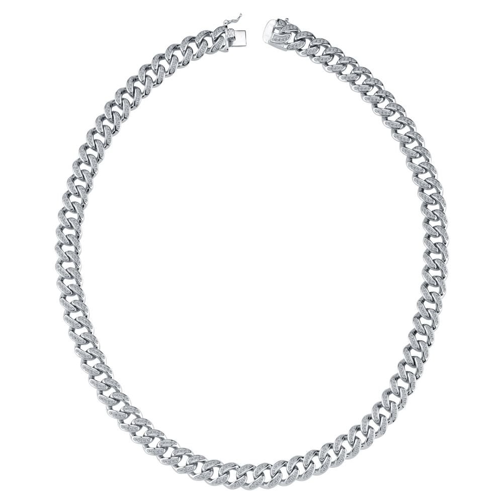 925 Silver CZ Set Cuban Chain/ Bracelet