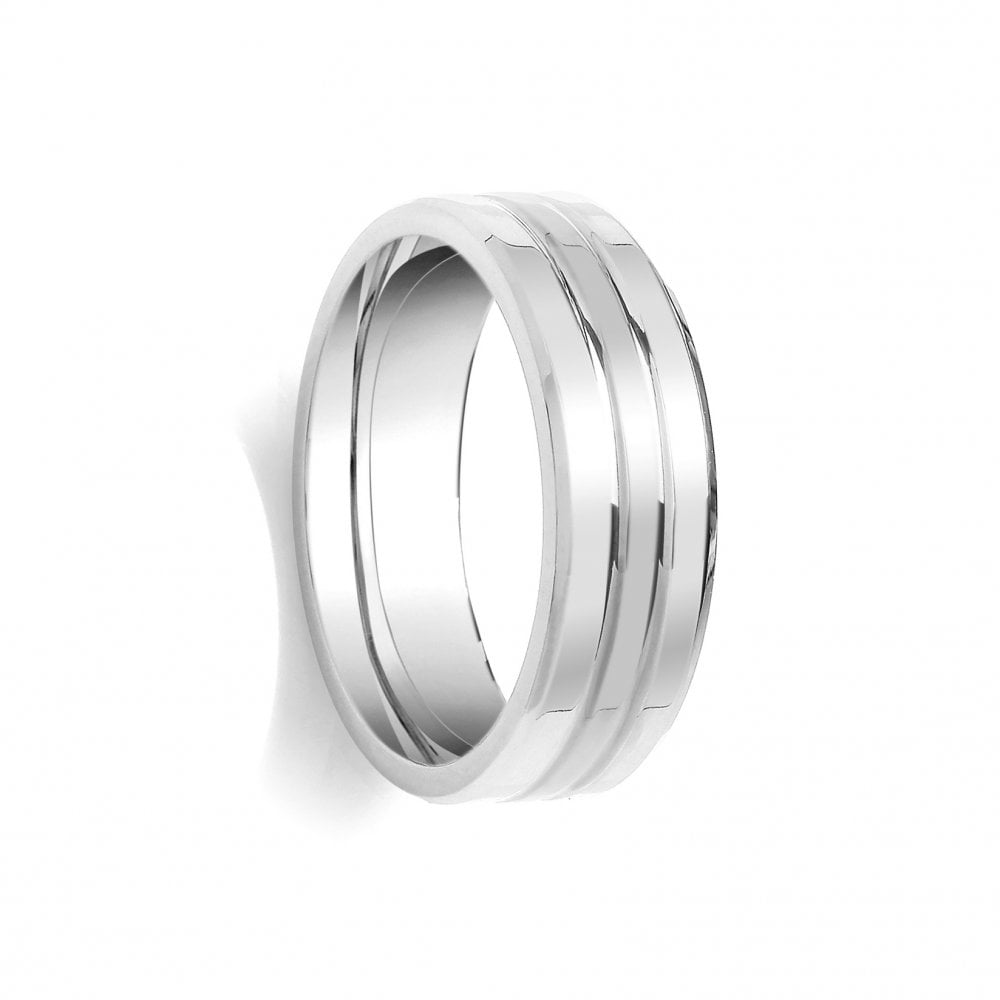 Platinum Fancy 7mm Wedding Ring