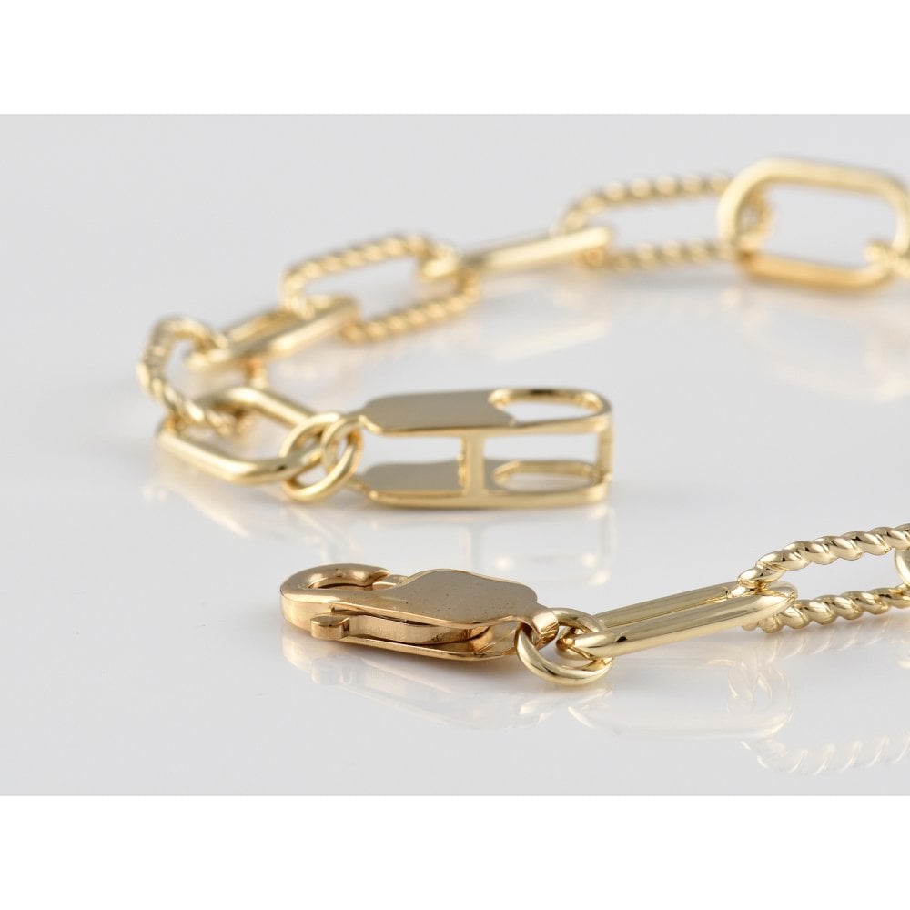 9ct Yellow Gold Fancy Link Bracelet