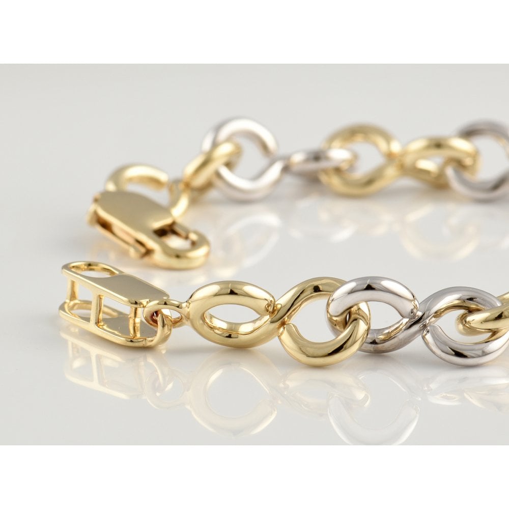 9ct Yellow And White Gold Fancy Bracelet