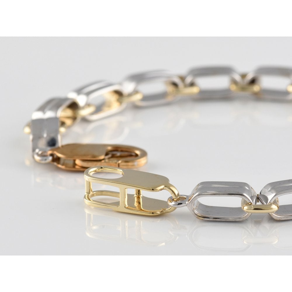 9ct Yellow And White Gold Fancy Bracelet