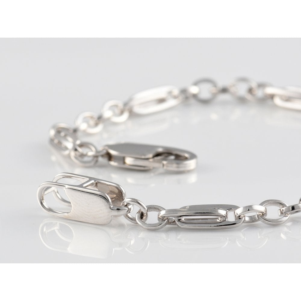 9ct White Gold Fancy Bracelet