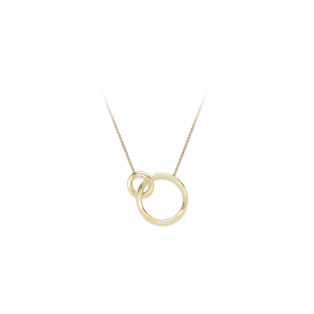 9ct Fancy Gold Necklet Interlocking Gold Rings