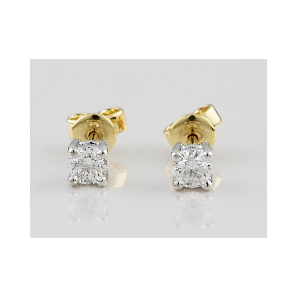 9ct Diamond Solitaire Stud 0.25ct
