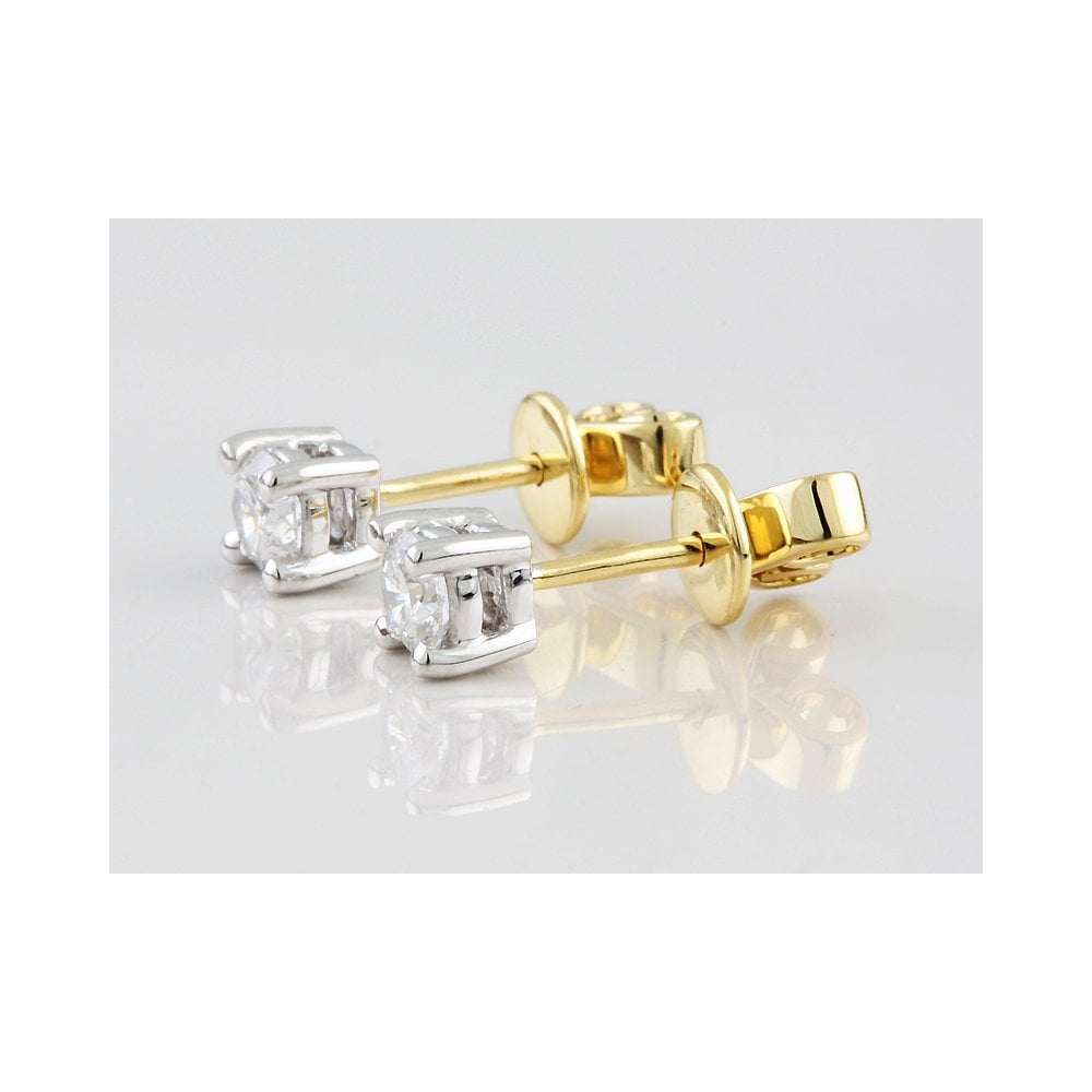 9ct Diamond Solitaire Stud 0.25ct