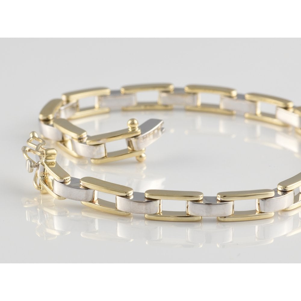 9ct Yellow And White Gold Fancy Bracelet
