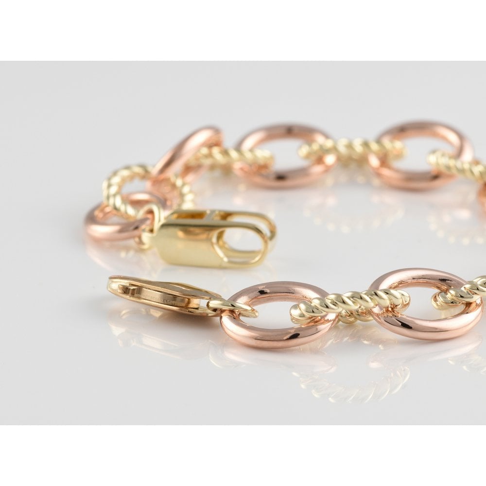 9ct Rose And Yellow Gold Fancy Bracelet
