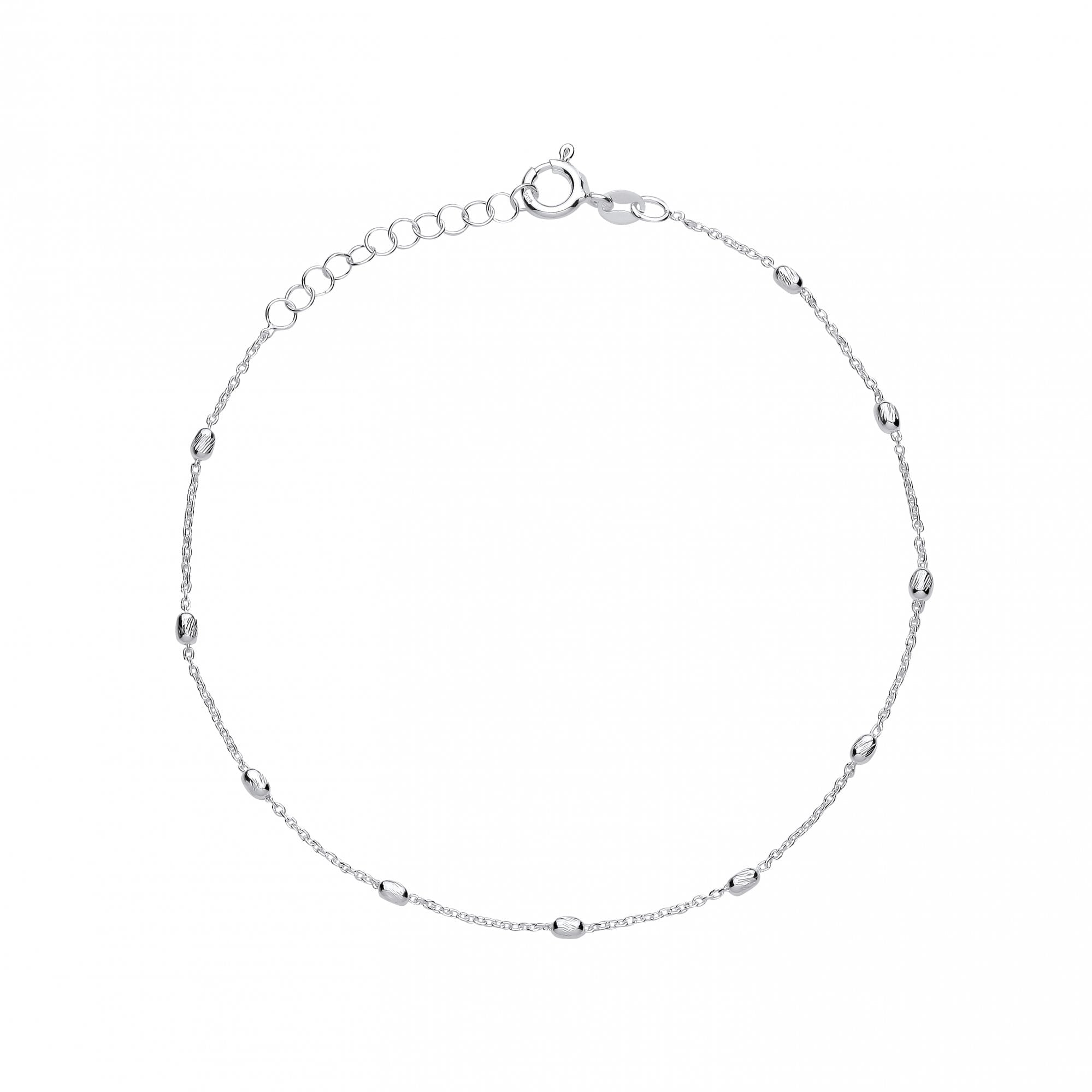 Silver Plated 10" Bead Chain Anklet