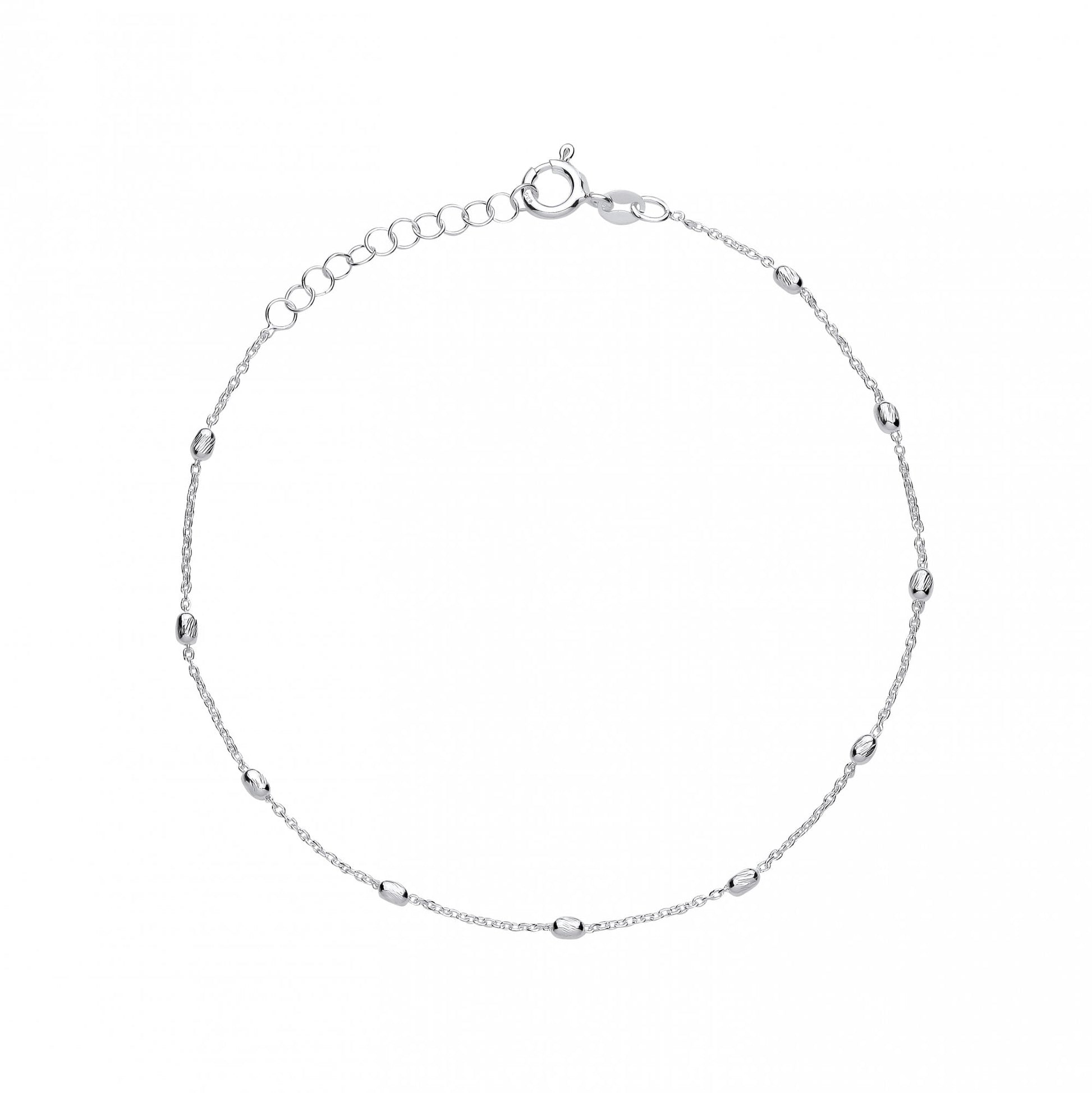 Silver Plated 10" Bead Chain Anklet