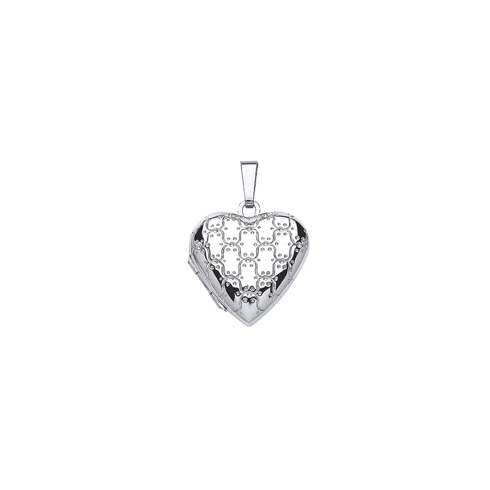 925 Sterling Silver Heart Fancy Locket