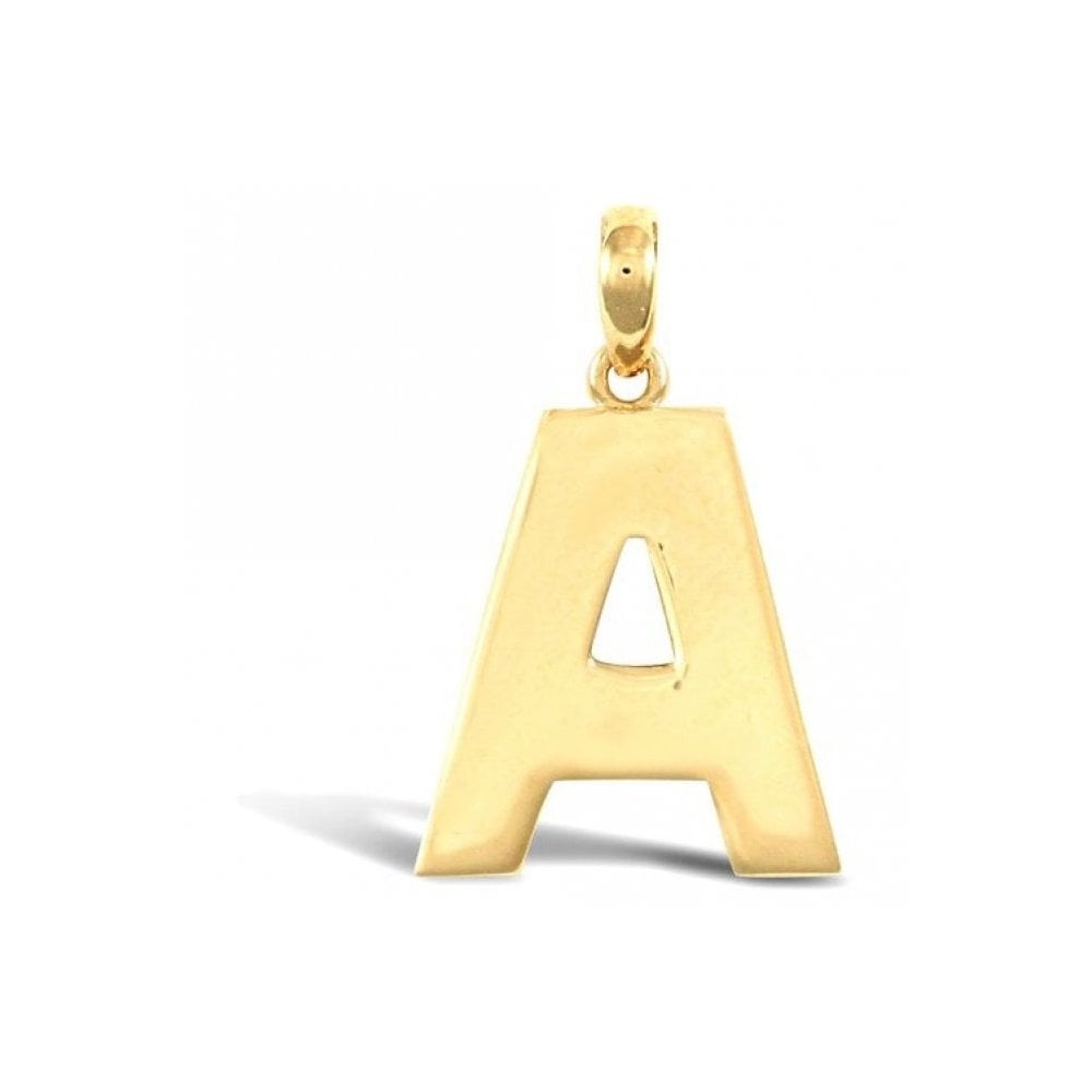 9ct Yellow Gold Plain Initial Pendant