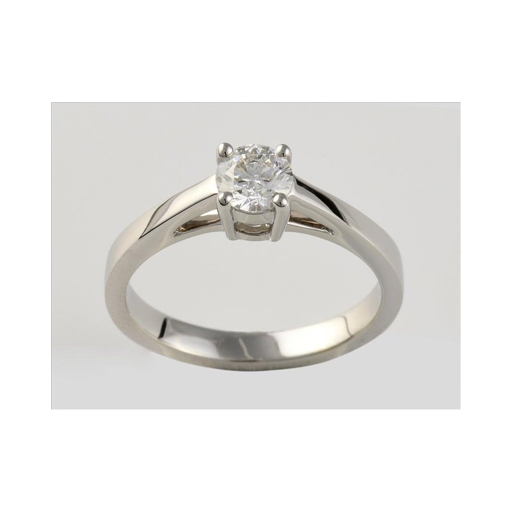 Platinum Solitaire Gia Certifcated Diamond Ring