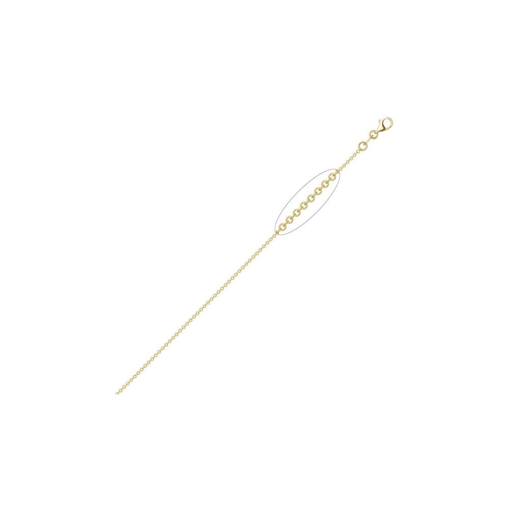 9ct Yellow Gold Rolo Chain 1.5mm Gauge Pendant Chain