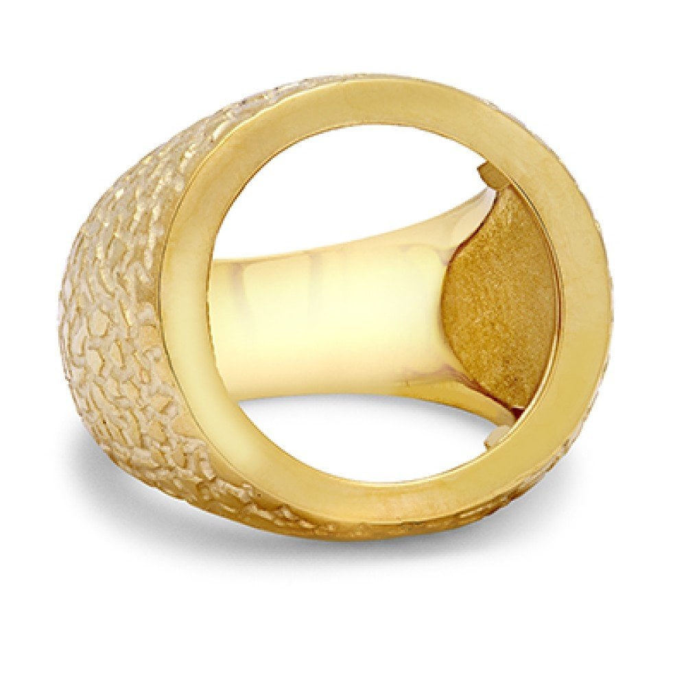 9ct Yellow Heavy Weight Round Full Sov Ring Mount