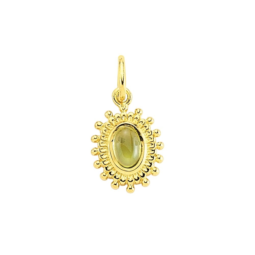 GARNET PENDANT - GOLD PLATING