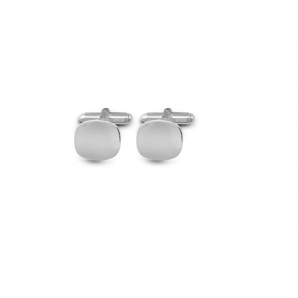 925 Silver Cushion Heavyweight Cufflink With Swivel Back