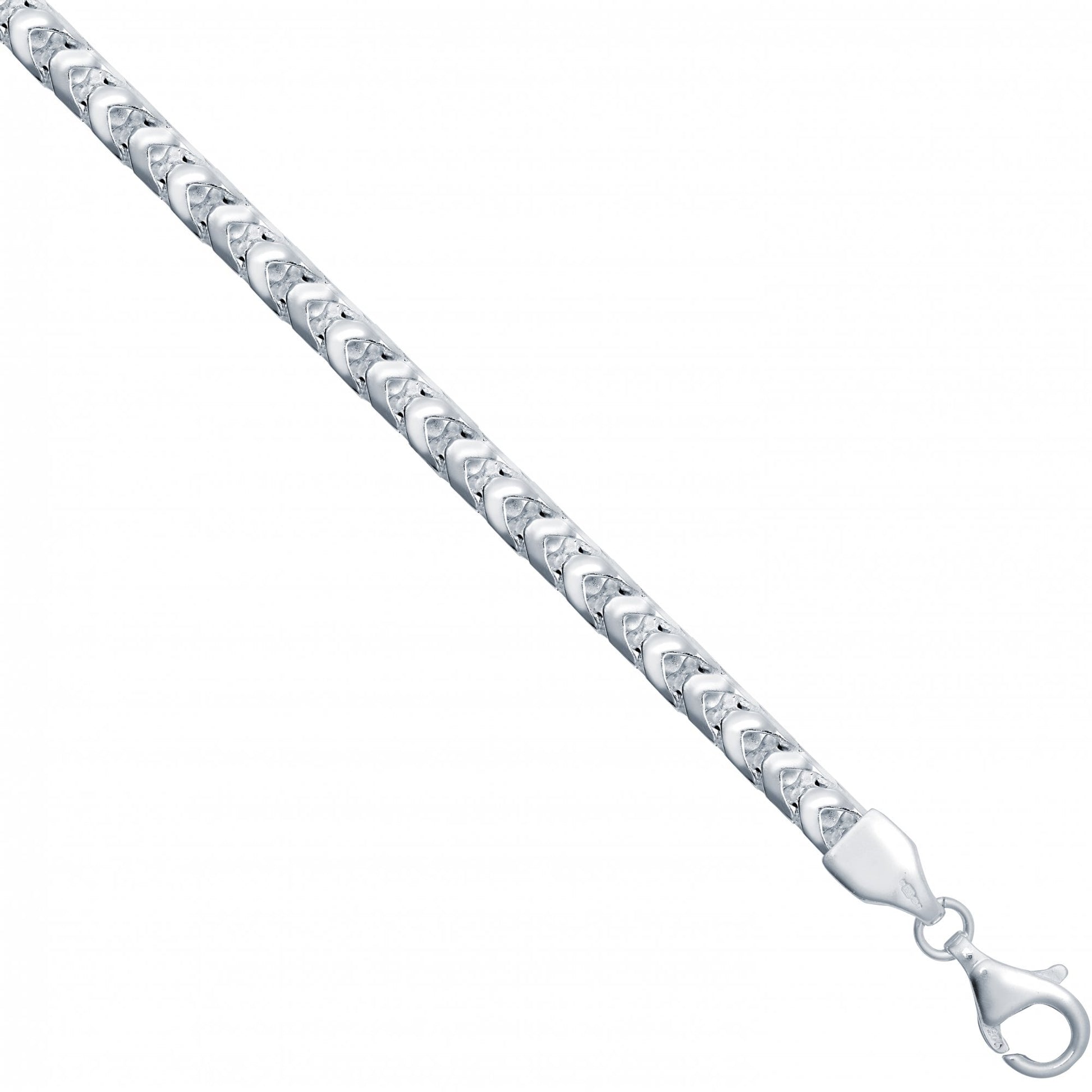 925 Silver Square Franco 4.4mm Gauge Chain