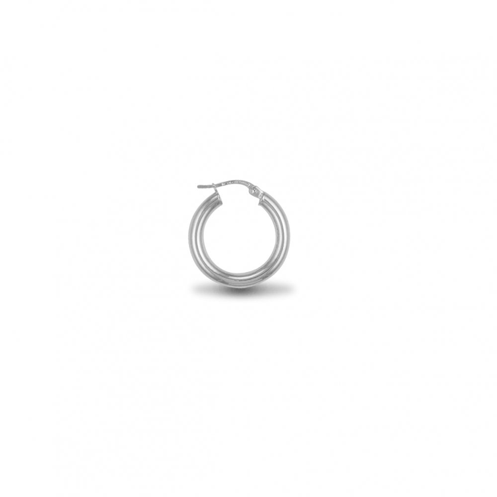 925 Silver Polished Hoop Earrings